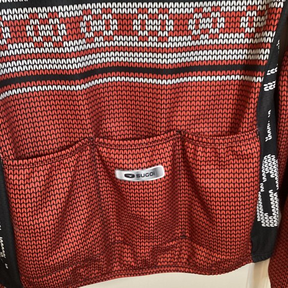 Sugoi Men's Cycling Biking Jacket Size L Red Black Back Pockets Performance - Picture 5 of 7